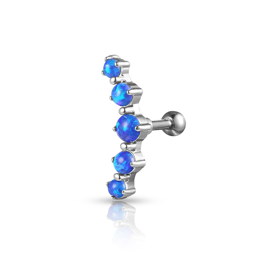 5 Diamonds Conch Piercing Dark Blue