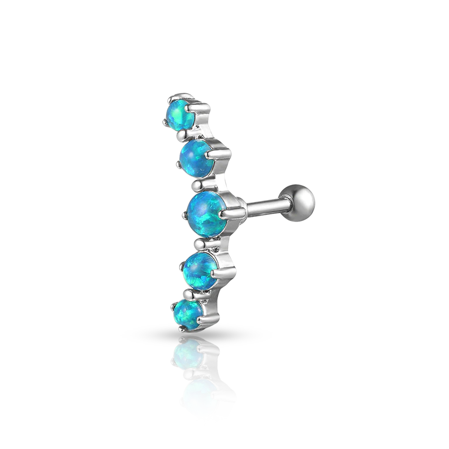 5 Diamonds Conch Piercing Sky Blue