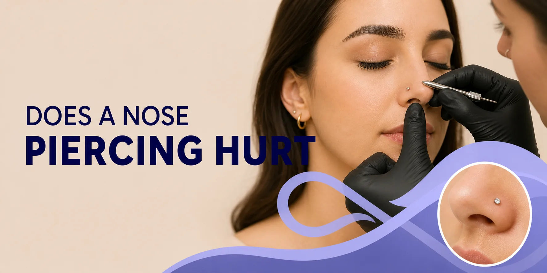 Does a nose piercing hurt banner for Infinite Piercing