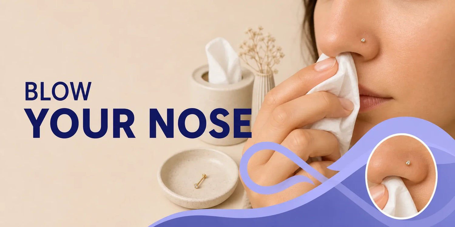 How to blow your nose safely with a nose piercing