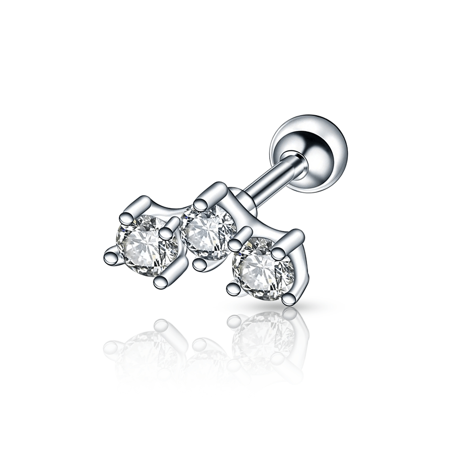 Discreet Diamond Tragus Piercing