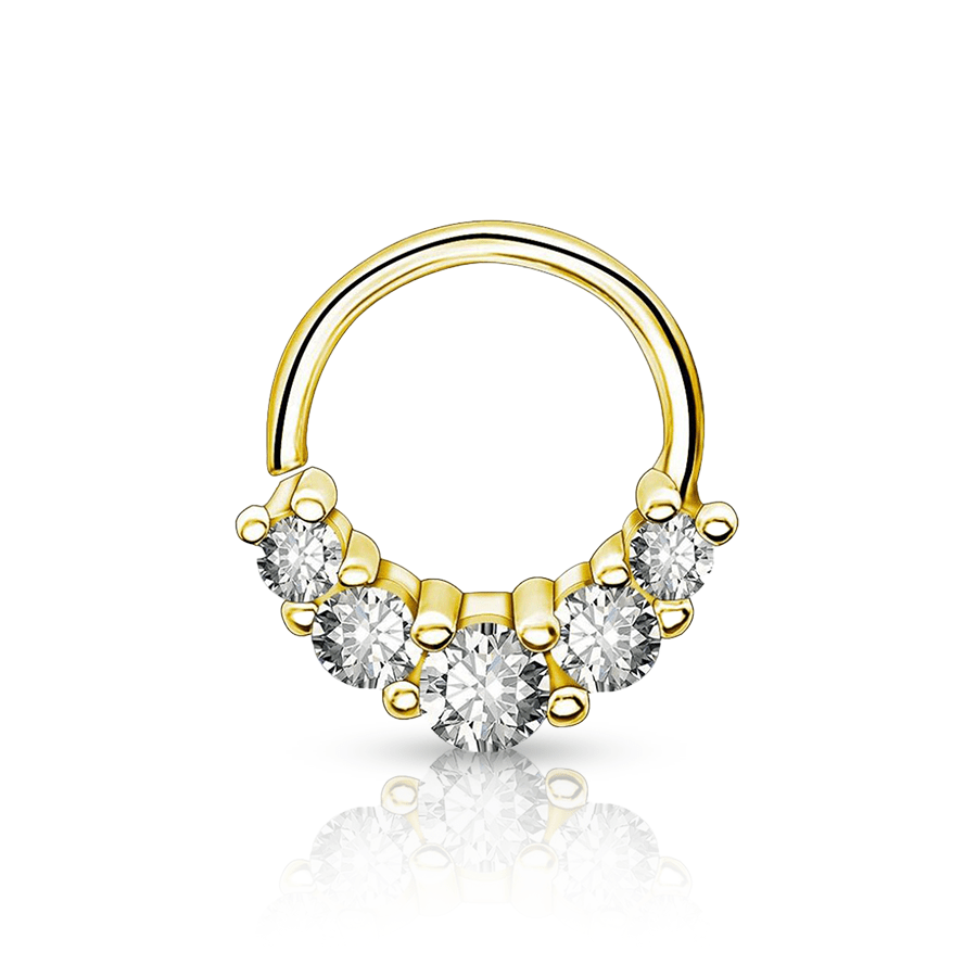 Diamonds Snug Piercing Gold