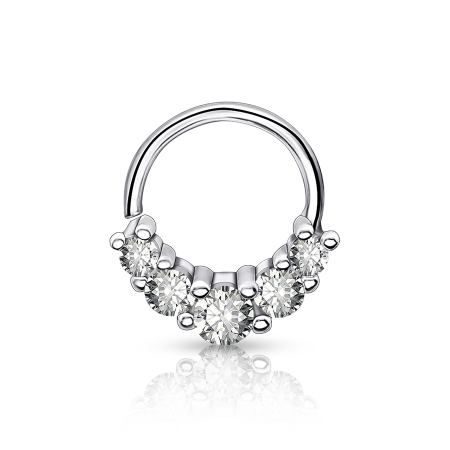 Diamonds Snug Piercing Silver