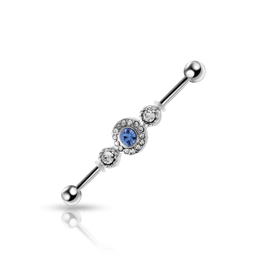 Bleu Swarovski® Industrial Piercing