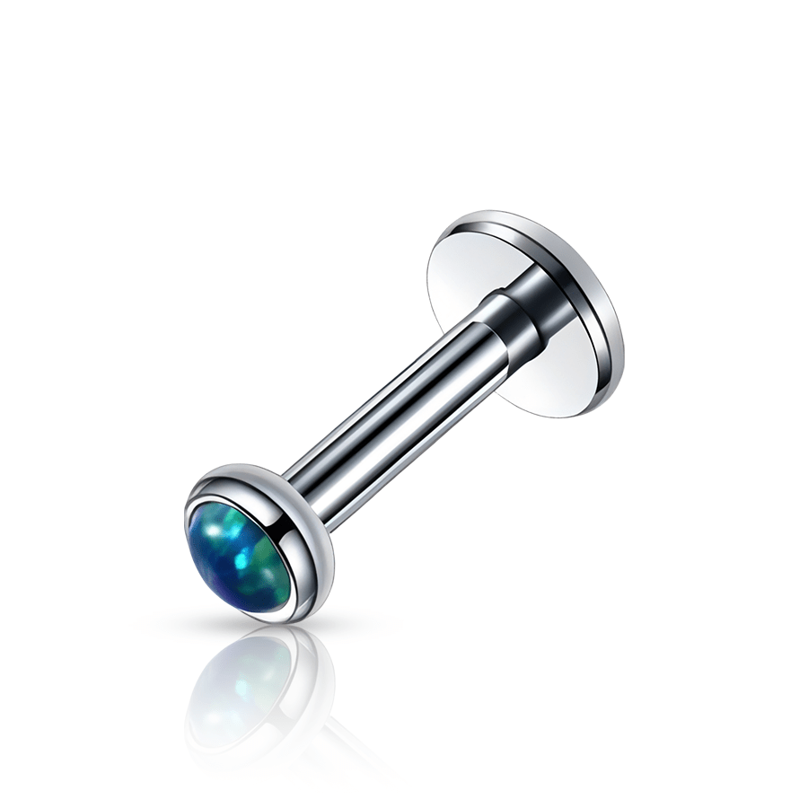 925 Silver Helix Piercing Blue green 1.2x6x4mm