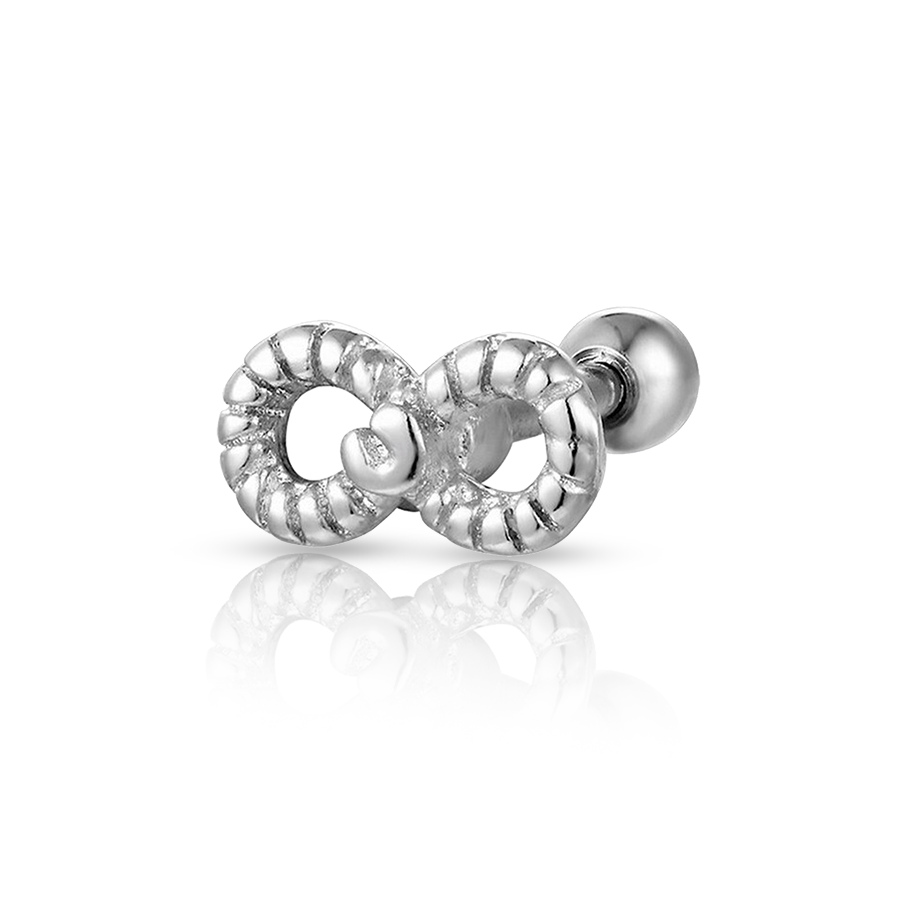 Infinity Sign Forward Piercing Silver