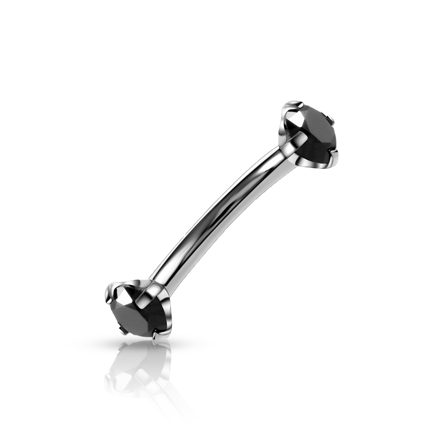 Authentic Curved Daith Piercing Black