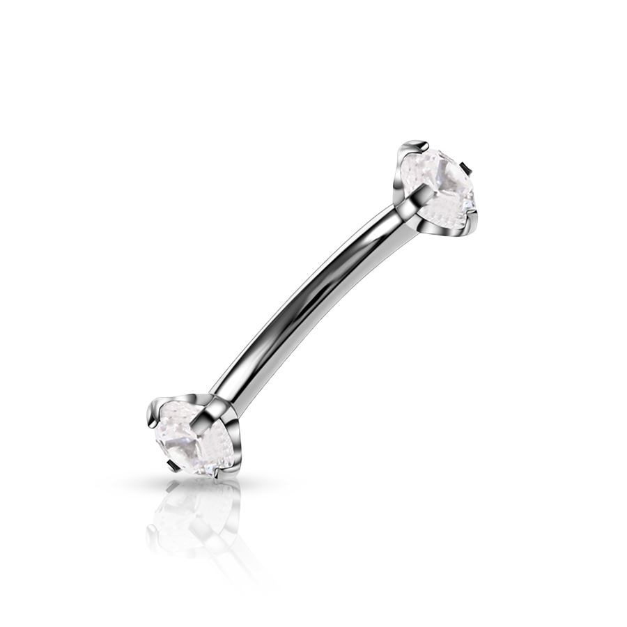 Square Diamond Snug Piercing Silver