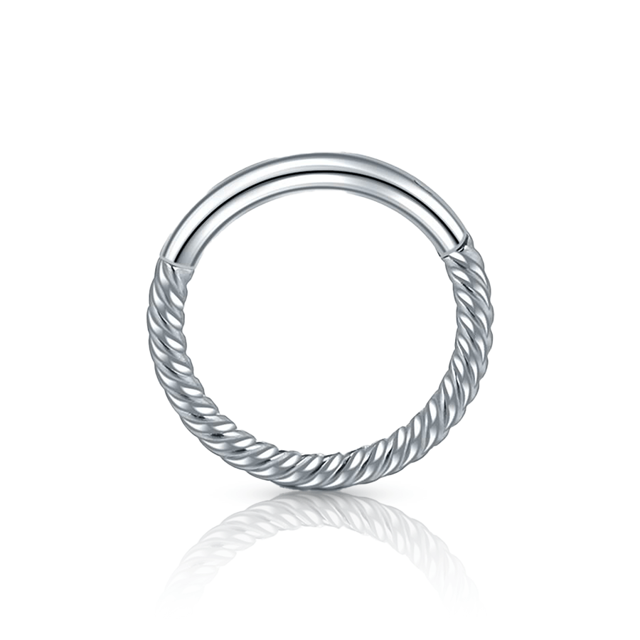 Braided Ring Snug Piercing Silver