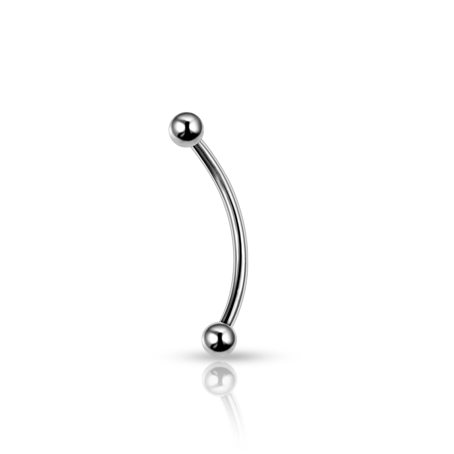 Balls Eyebrow Piercing Silver