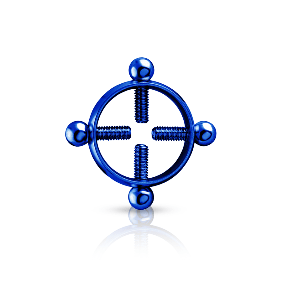 Balls Fake Nipple Piercing Blue