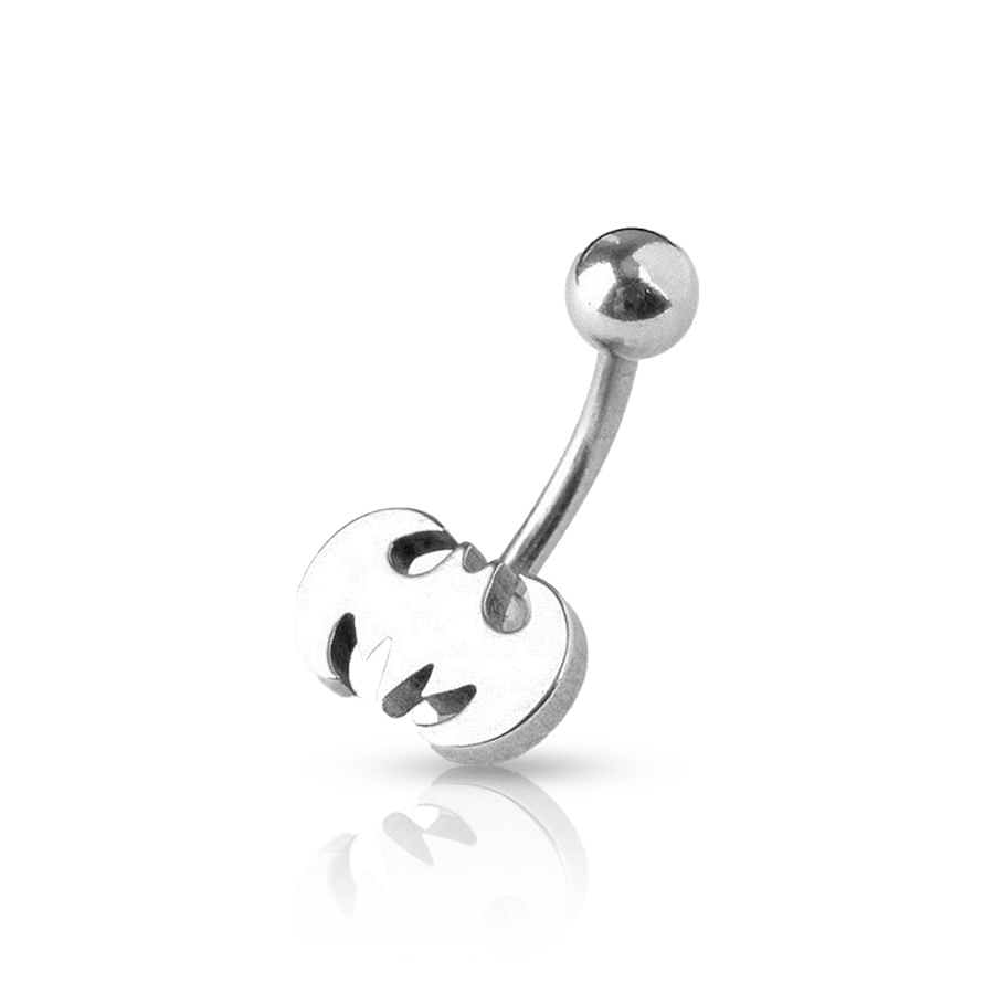 Batman Belly Button Piercing Silver