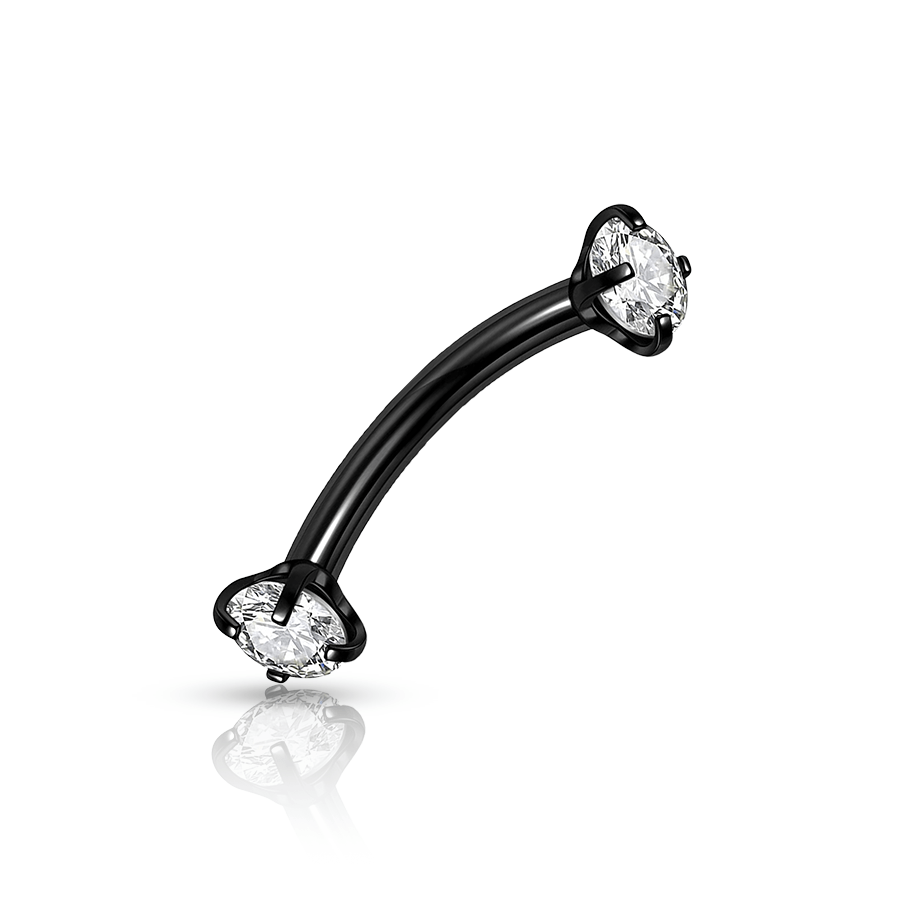 Black Curved Daith Piercing Black