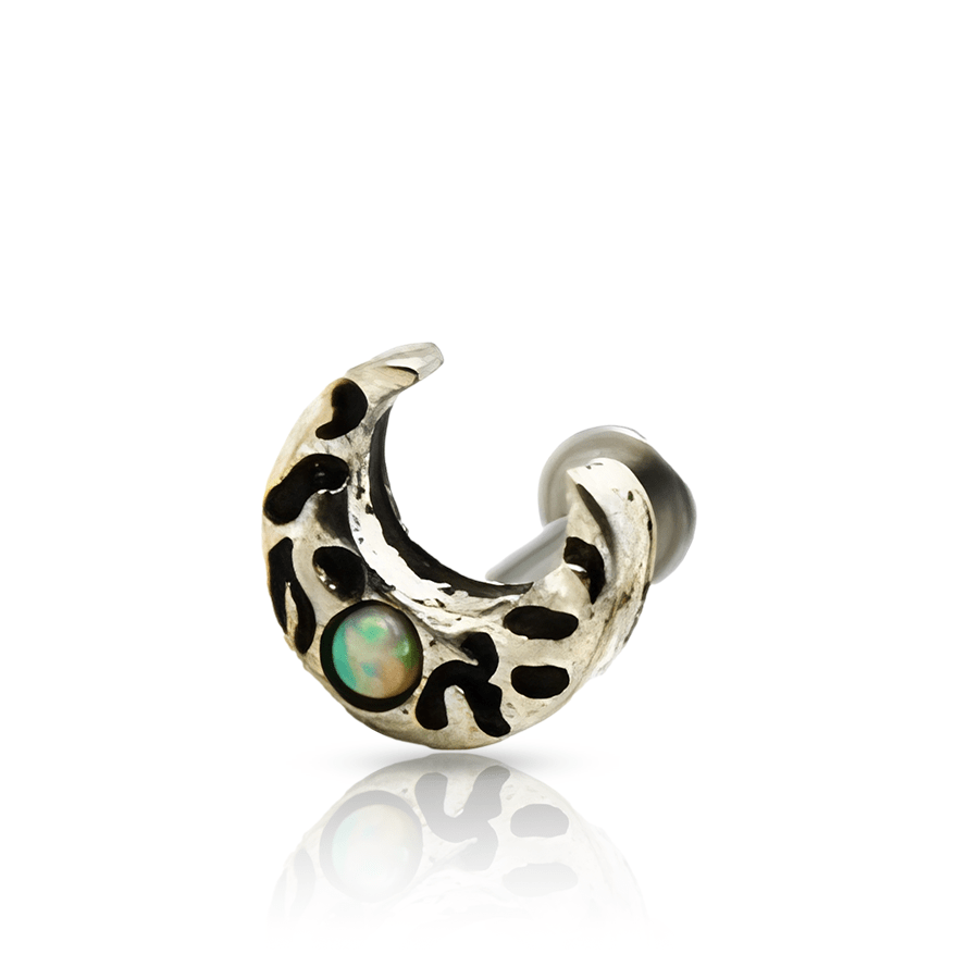 Blue Diamond Forward Piercing Silver