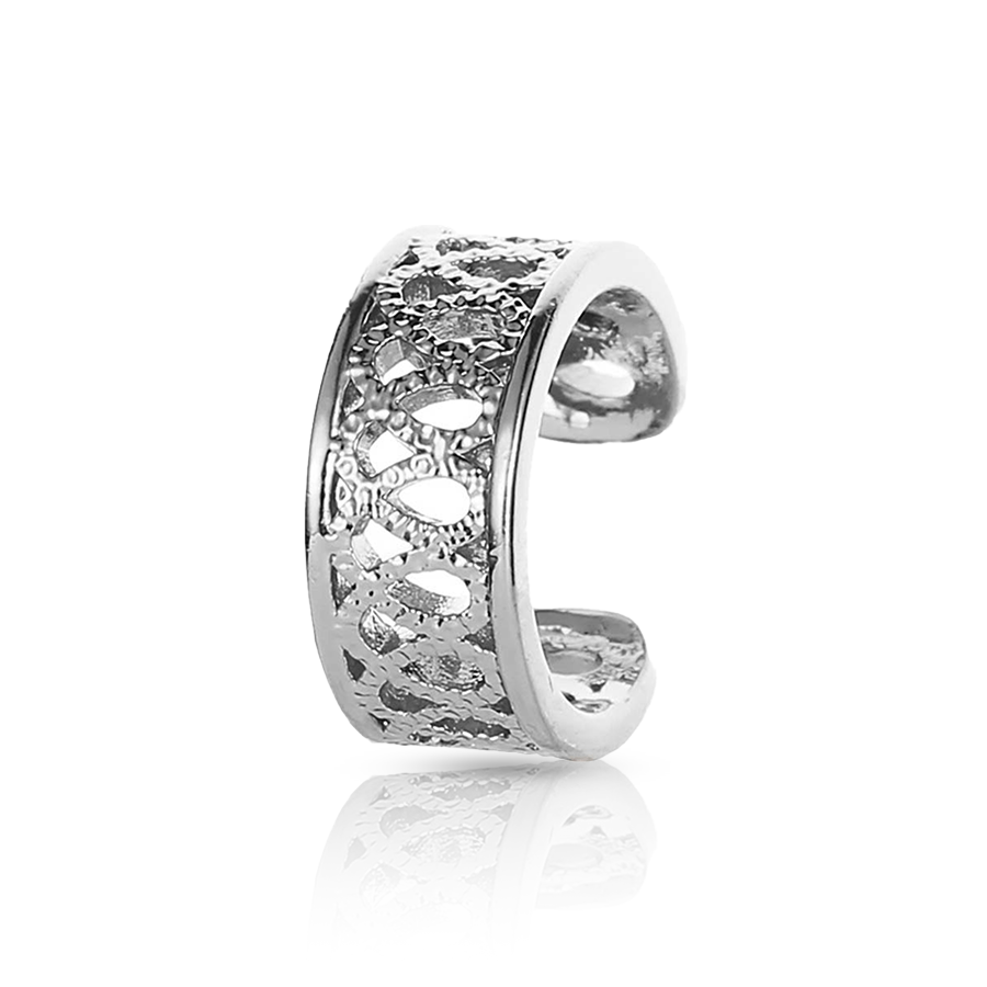 Bridal Ring Fake Ear Piercing Silver