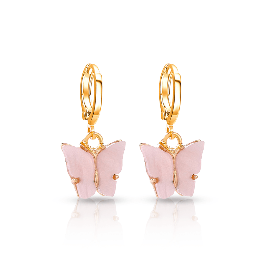 Butterfly Ear Lobe Piercing Pink