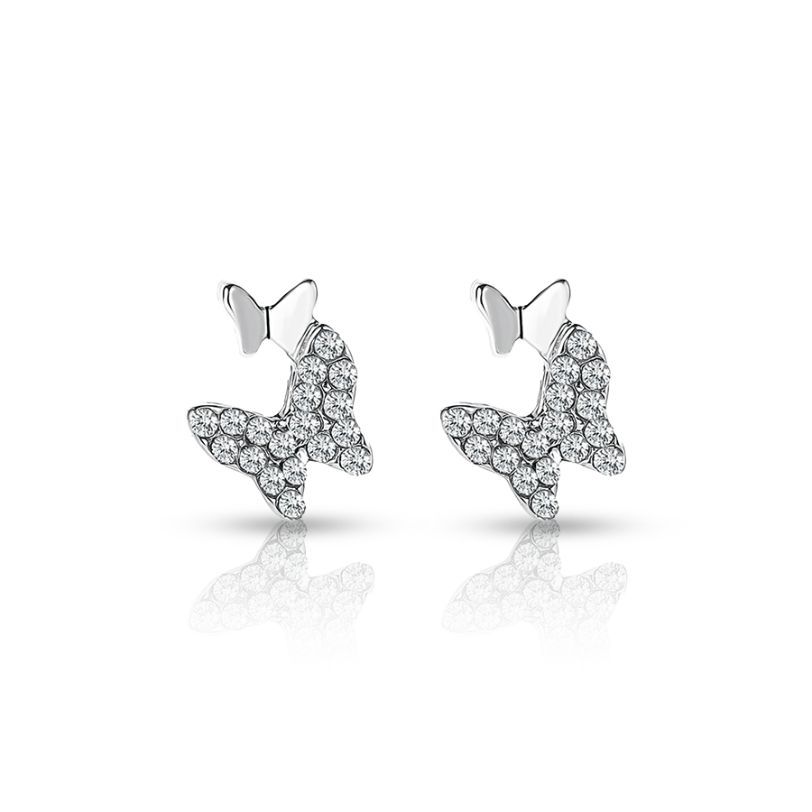 Butterfly Fake Ear Piercing Silver
