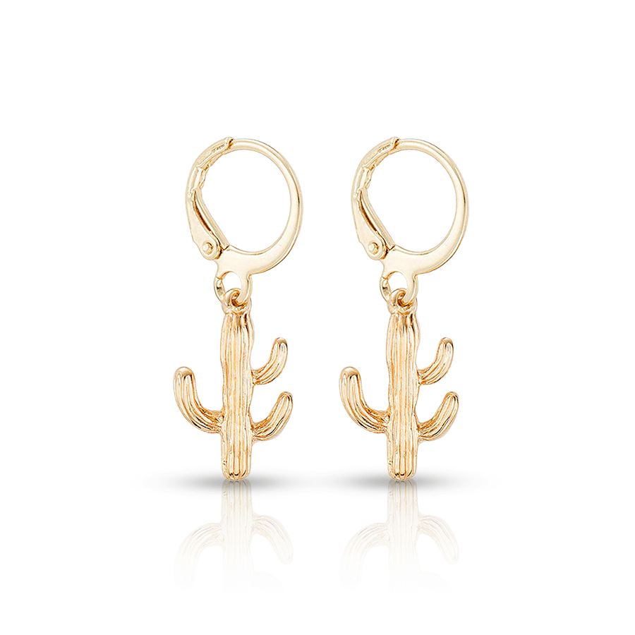 Cactuus Ear Lobe Piercing Gold
