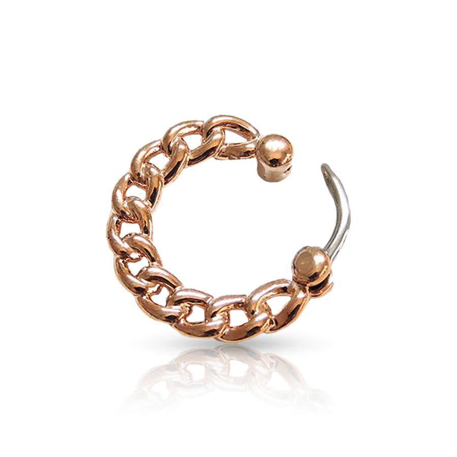 Chain Nose Piercing Rose Gold