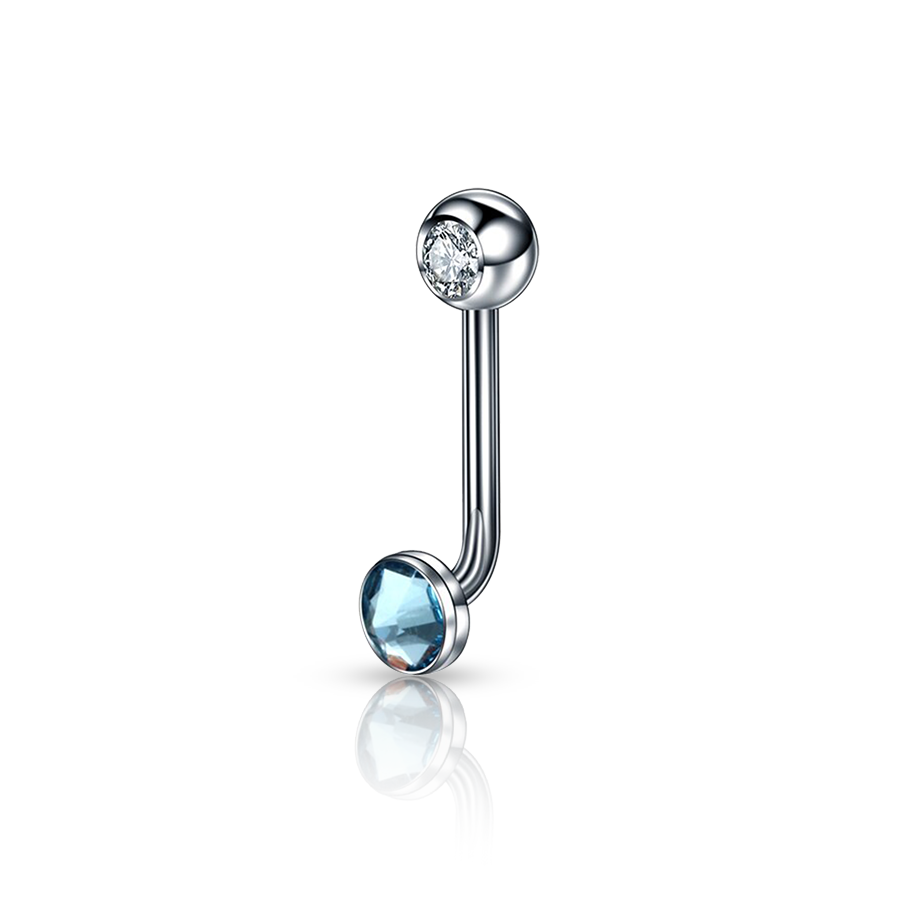 Christina Barbell Piercing Sky Blue