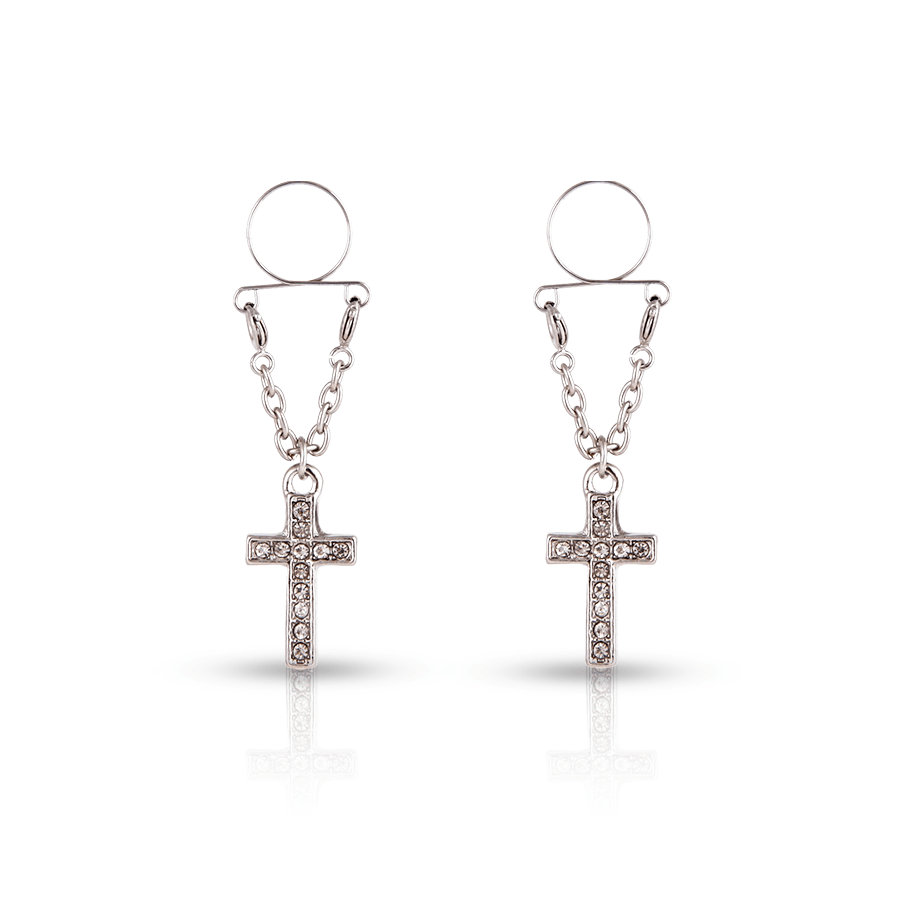 Christ's Cross Fake Nipple Piercing