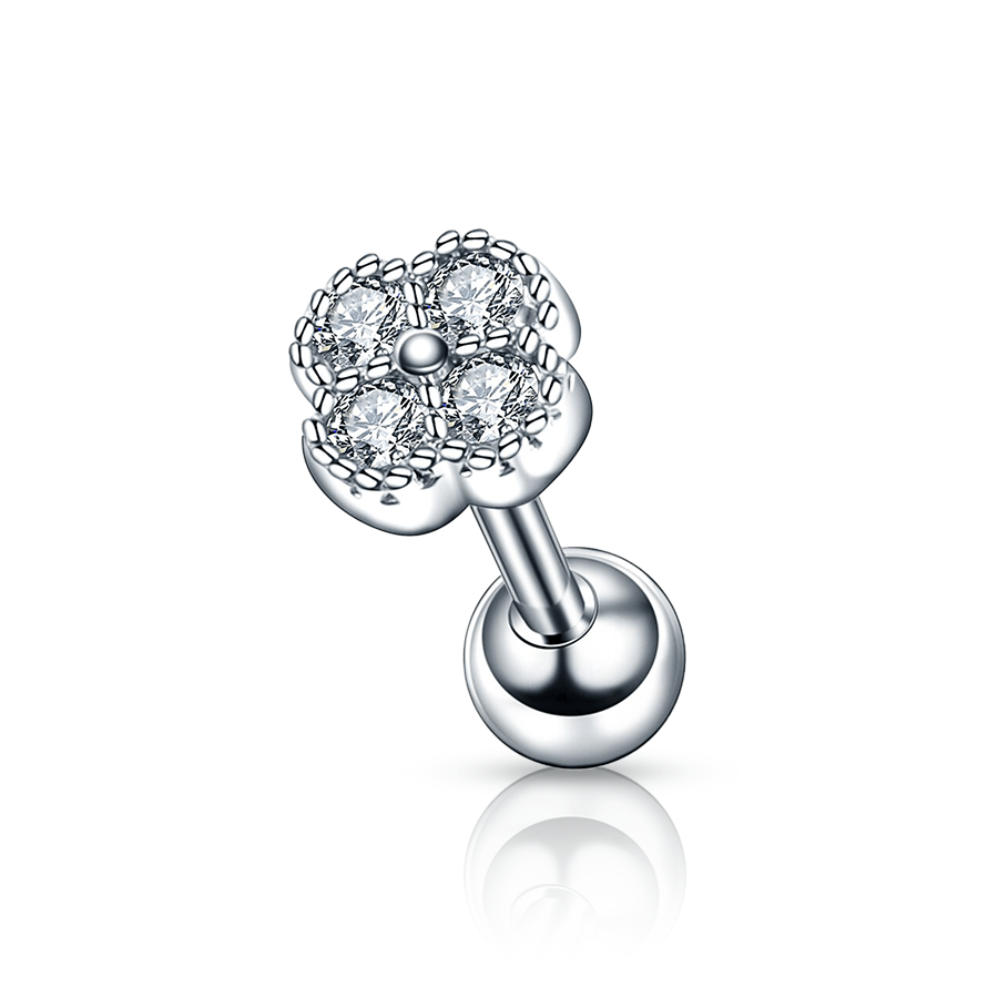 Clover Helix Piercing Silver