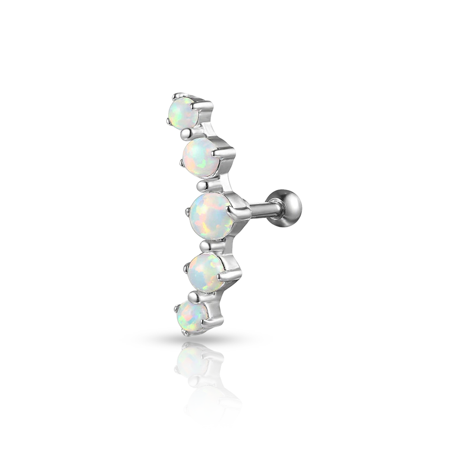 5 Diamonds Conch Piercing White