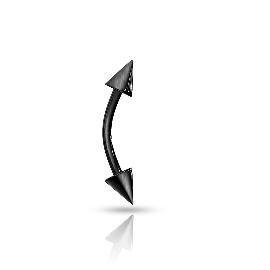 Cone Eyebrow Piercing Black