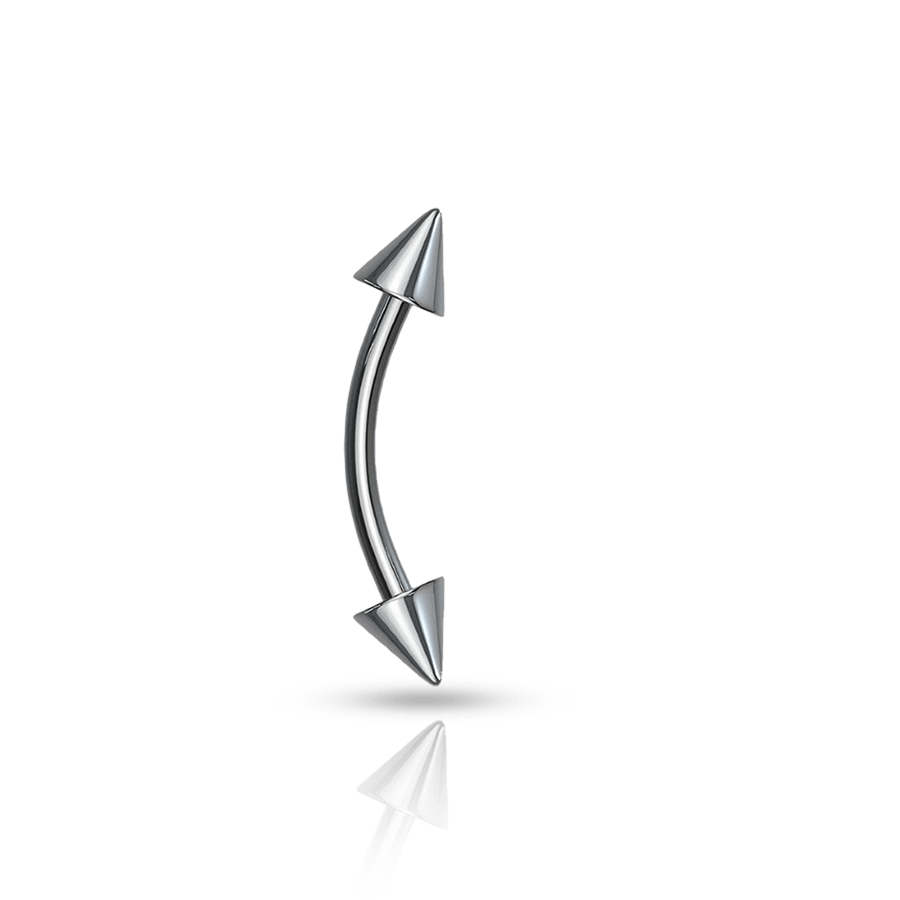 Cone Eyebrow Piercing Silver