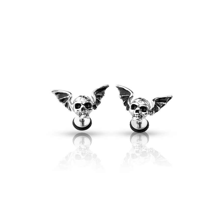 Cranium Ear Lobe Piercing Silver