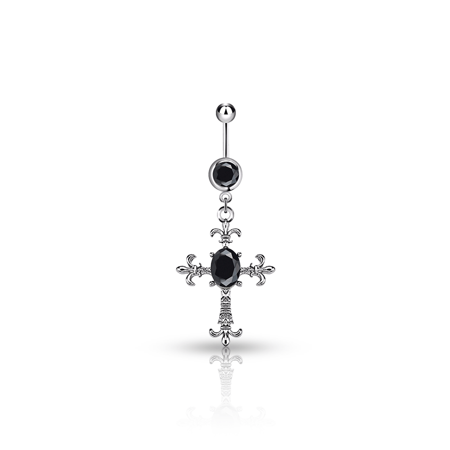 Cross Belly Button Piercing