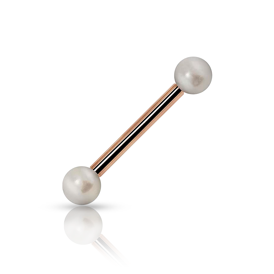 Crystal Tongue Piercing Rose Gold