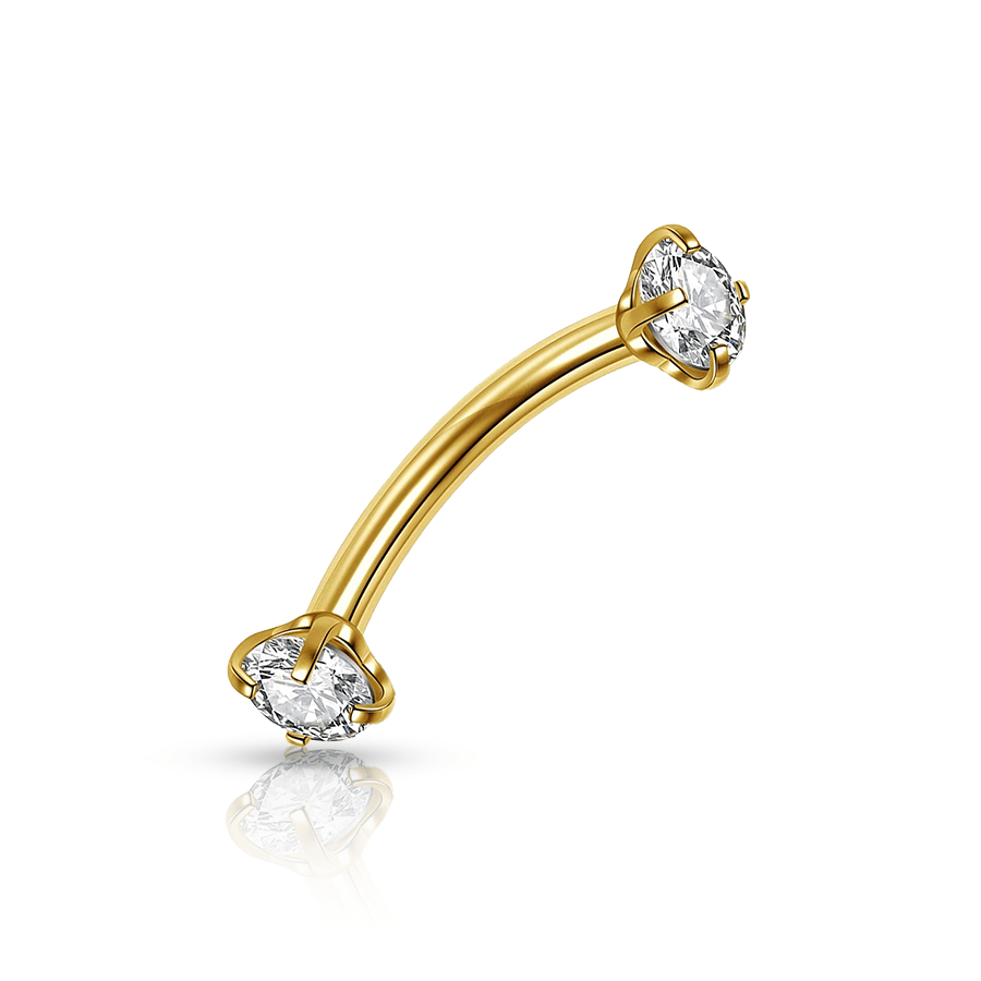 Curved Bar Daith Piercing Gold