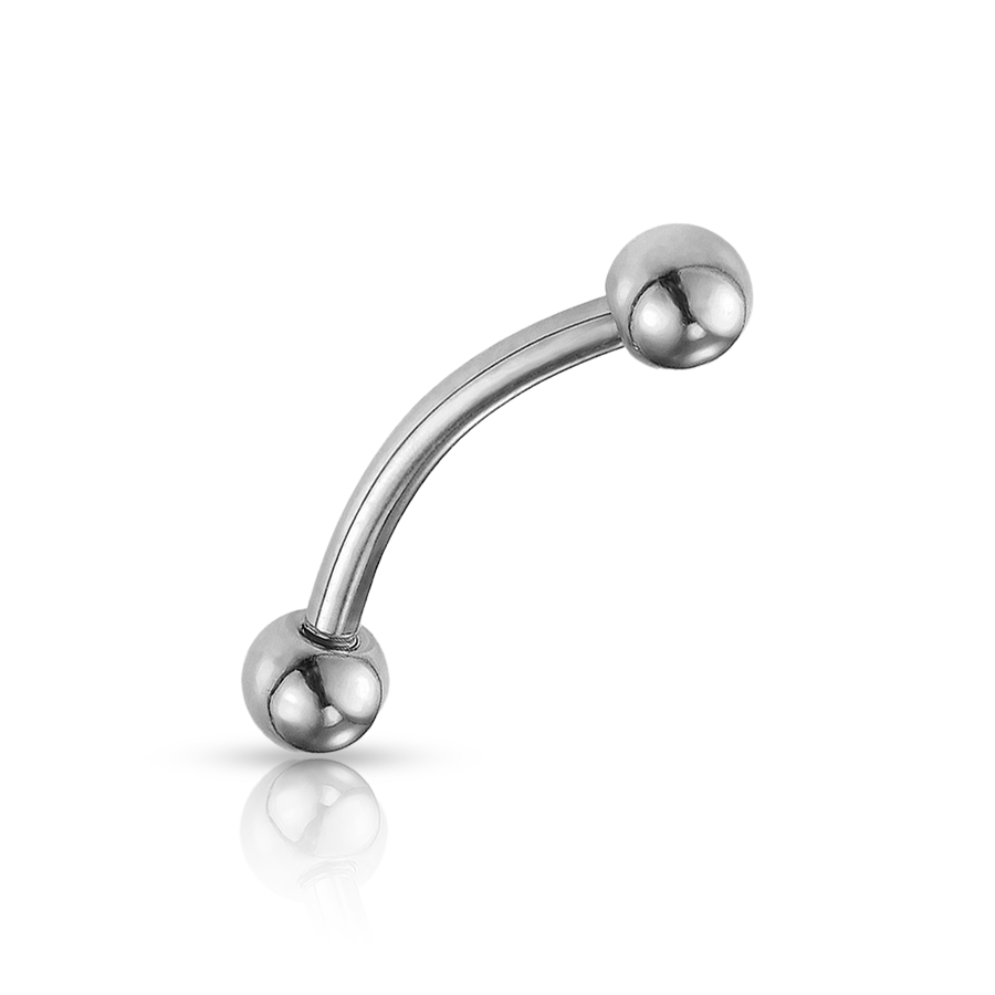 Balls Curved Snug Piercing Silver