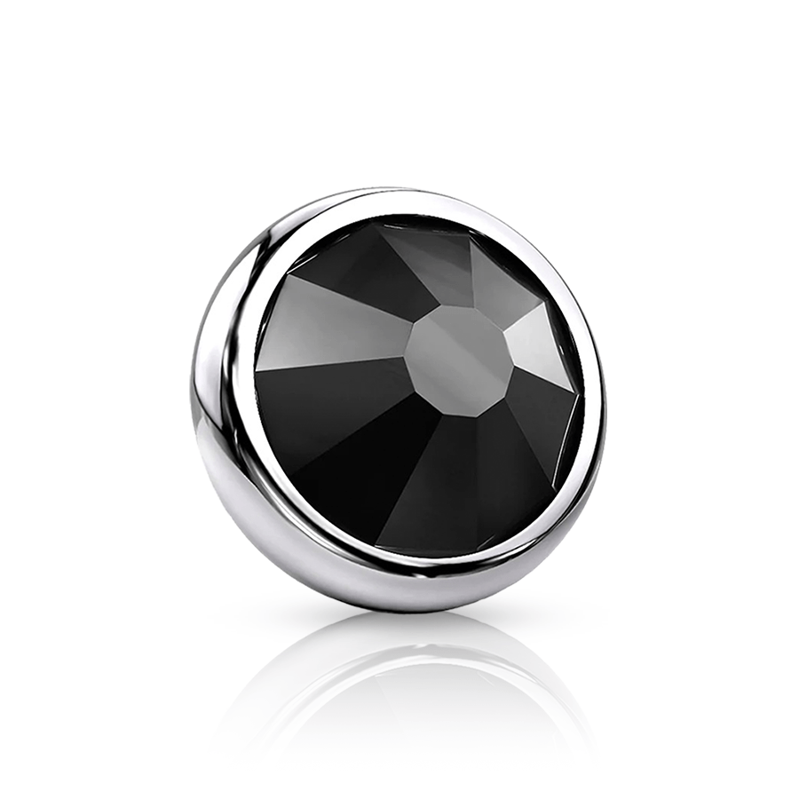 Diamond Dermal Piercing Black