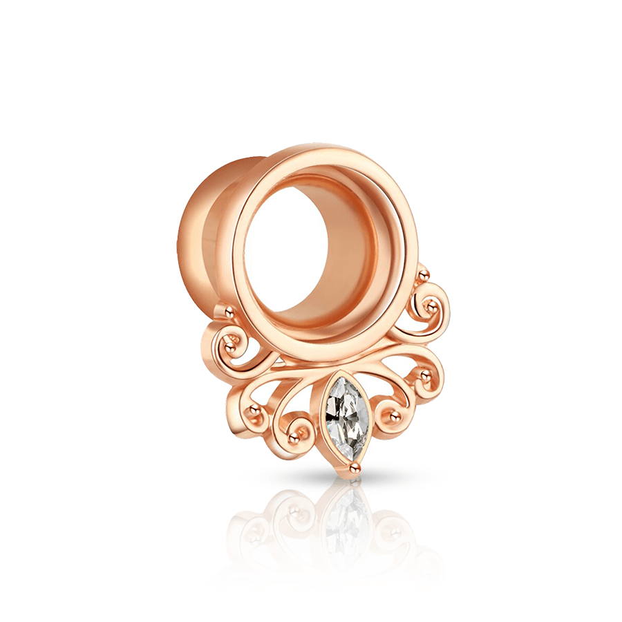 Diamond Ear Plug Rose gold 16mm