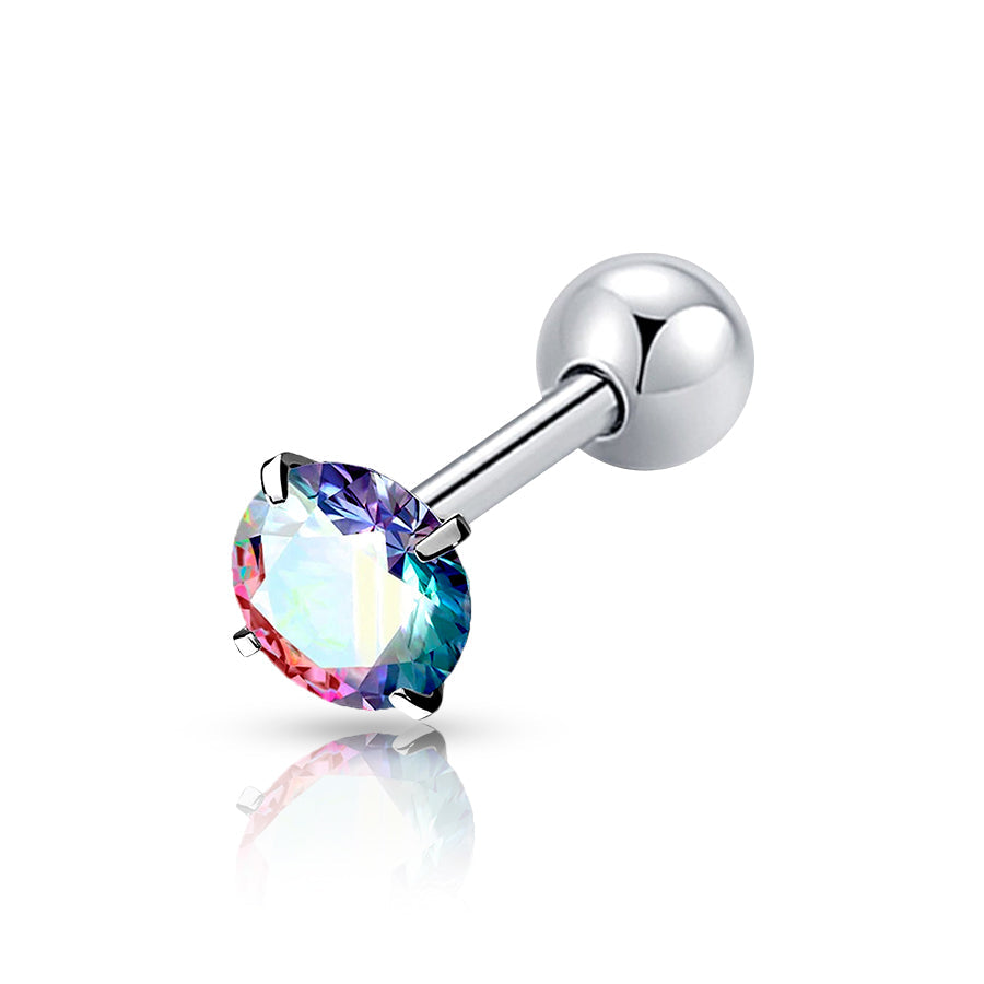 Diamond Tongue  Piercing Multicoloured