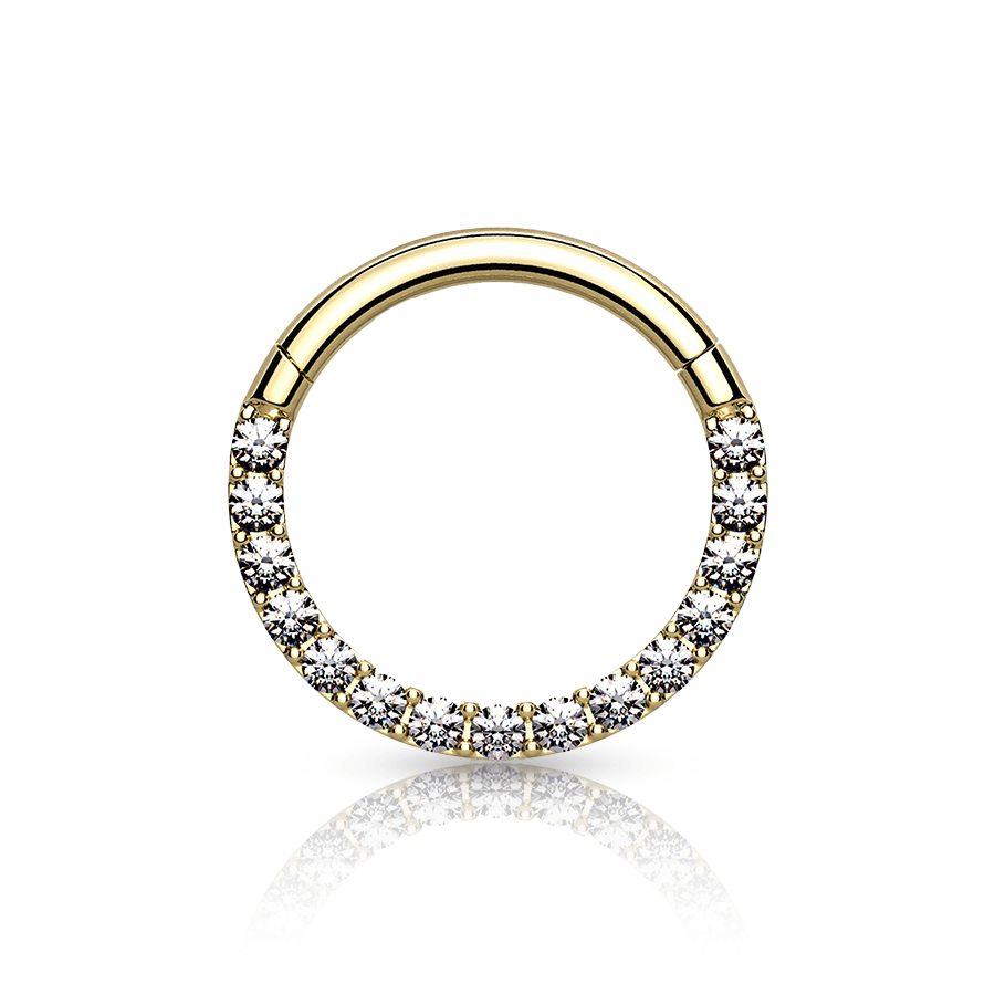 Diamonds Daith Piercing Gold