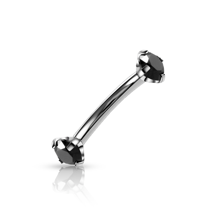 Square Diamond Snug Piercing Black