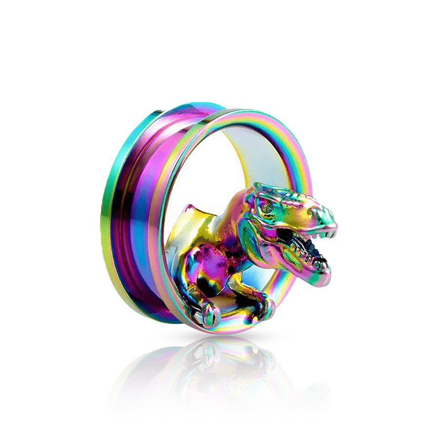 Dinosaur Ear Plug Gold 16mm