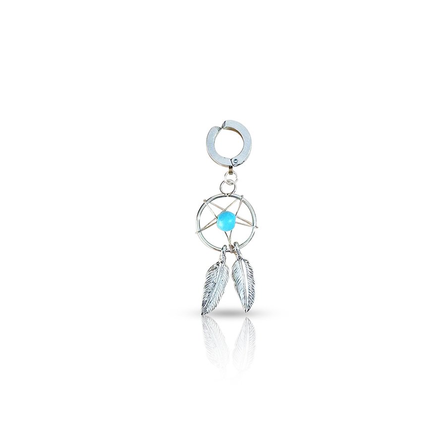 Dream Catcher Fake Belly Button Piercing Blue