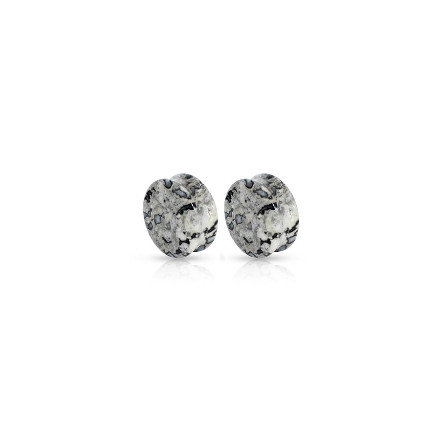 Ear Plug with Stone Grey 25mm