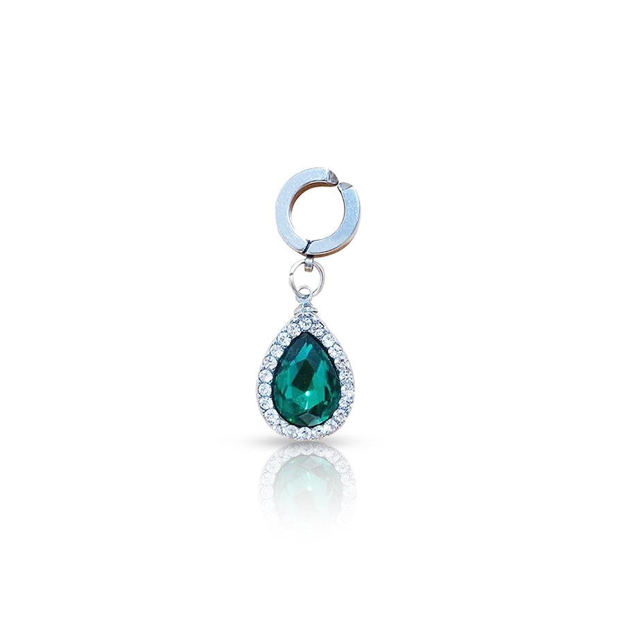 Emerald Fake Belly Button Piercing