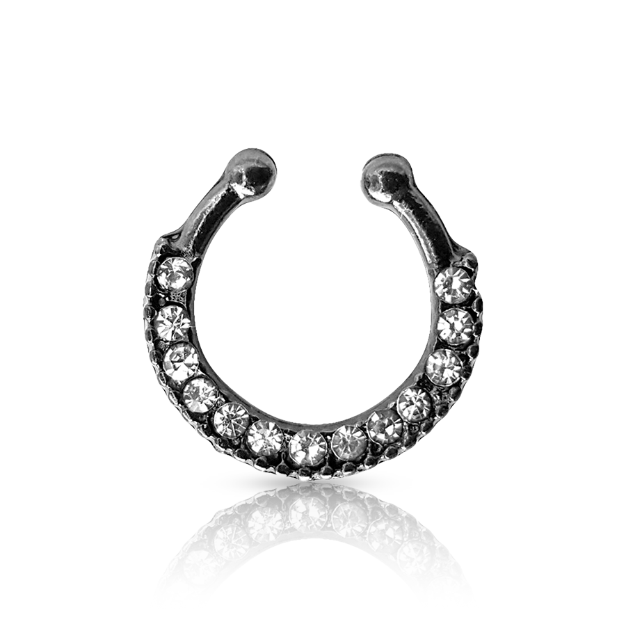 Decorated Ring Fake Nose Piercing