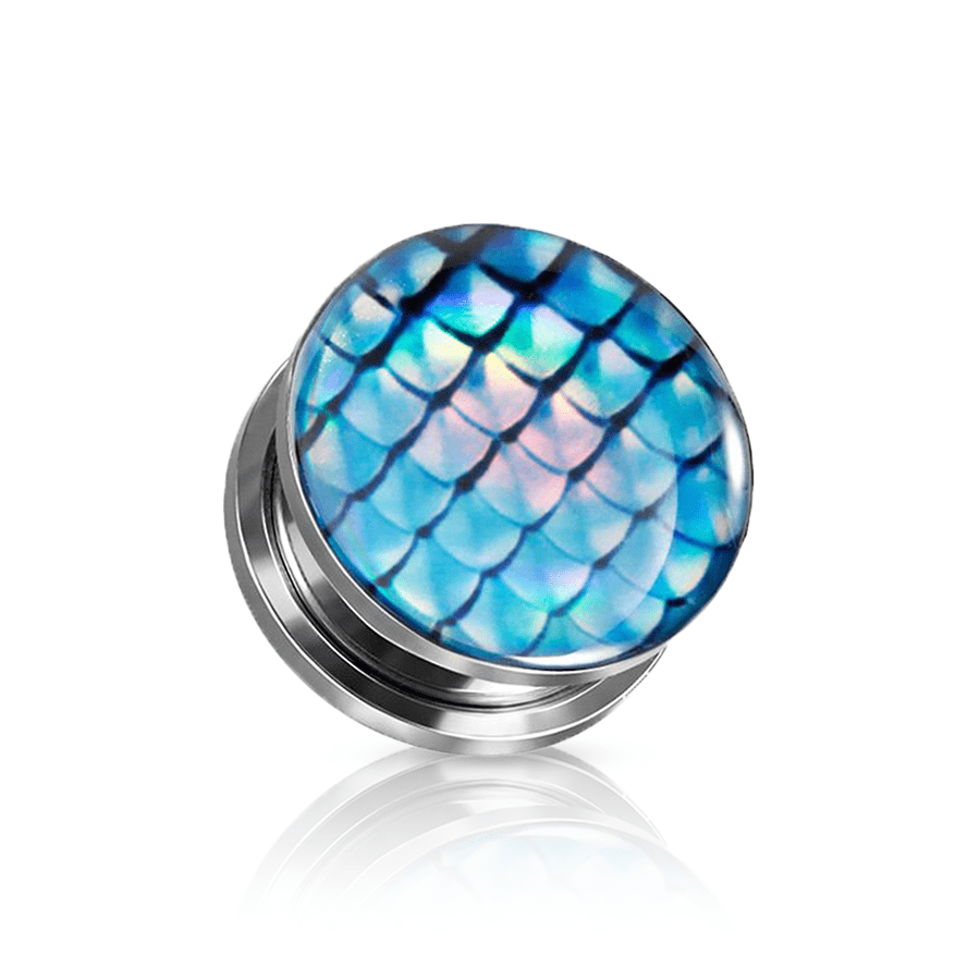 Fish Scales Ear Plug Multicolour 30mm