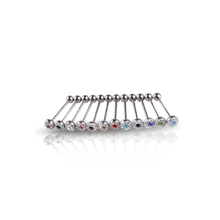 Flat Tongue Piercing Brown