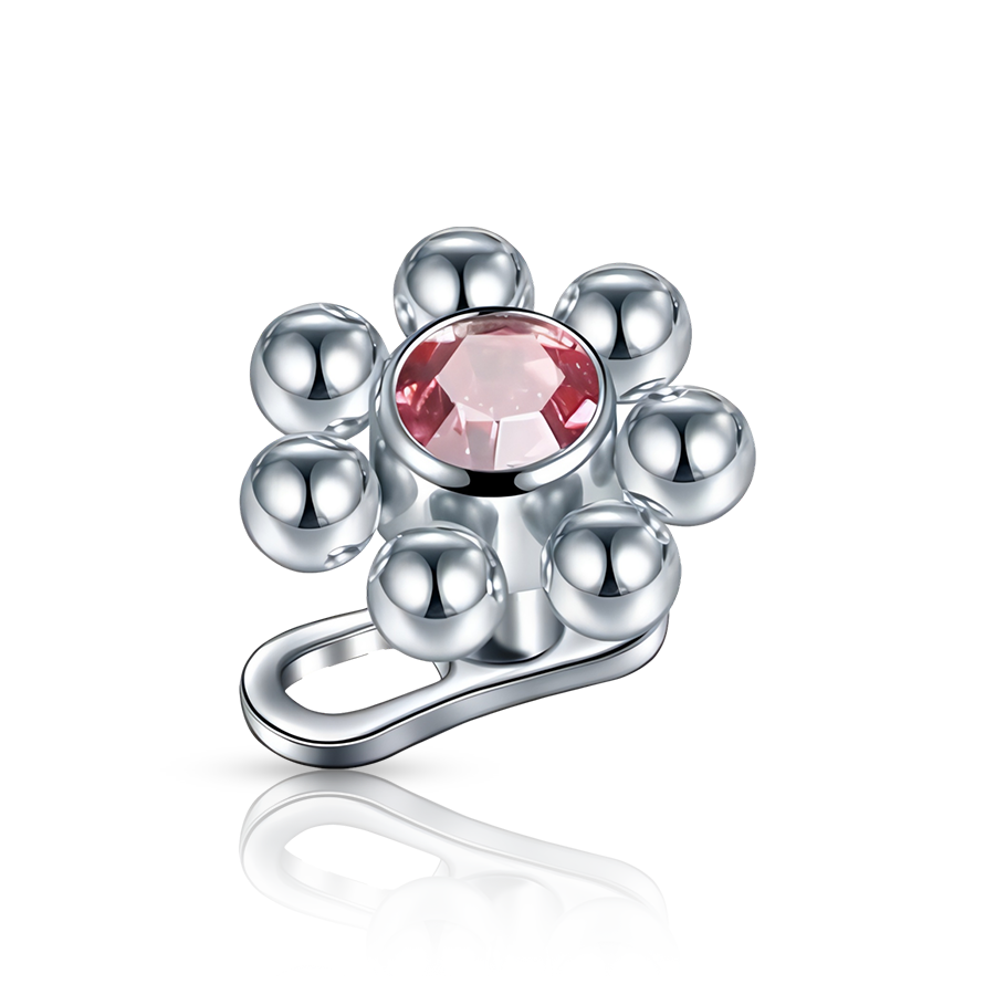 Flower Dermal Piercing Pink