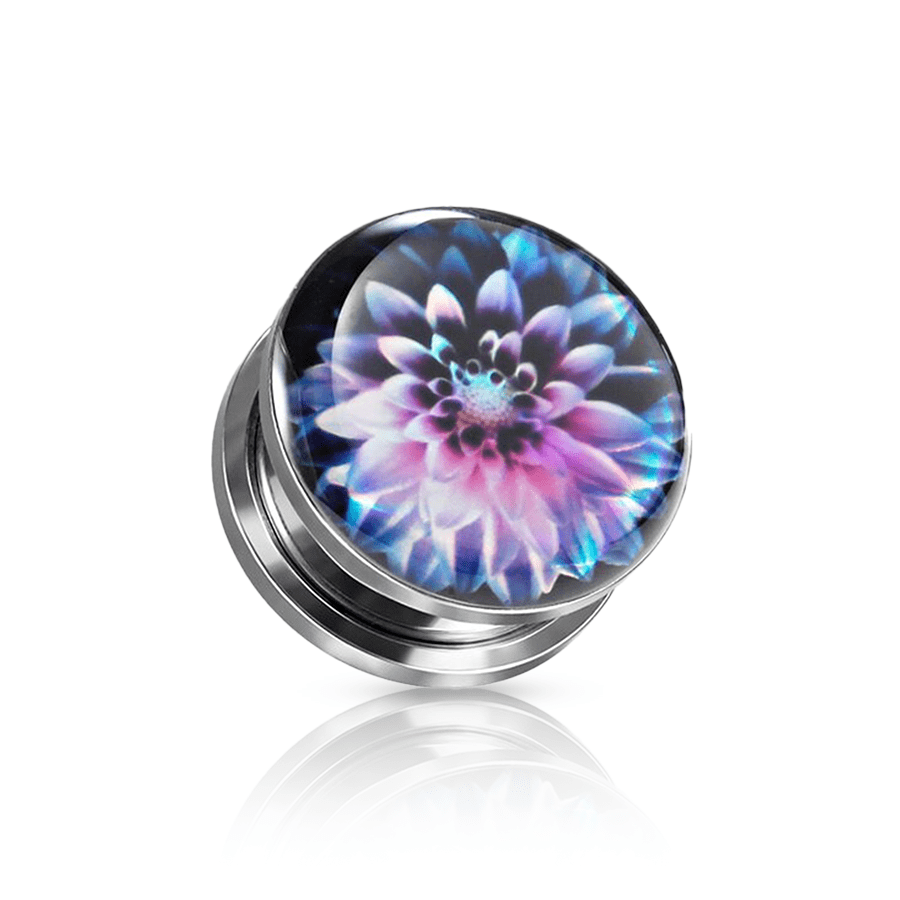 Flower Ear Plug Multicolour 30mm