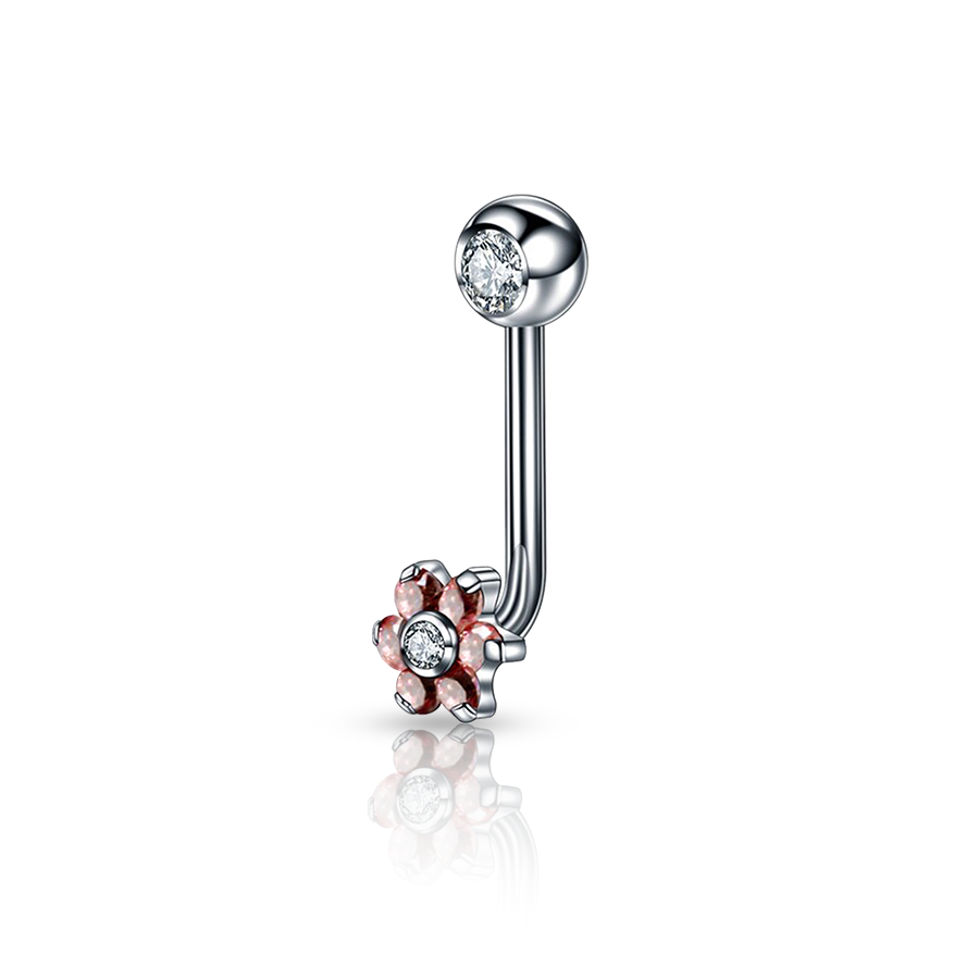 Flower Woman Intimate Piercing Red