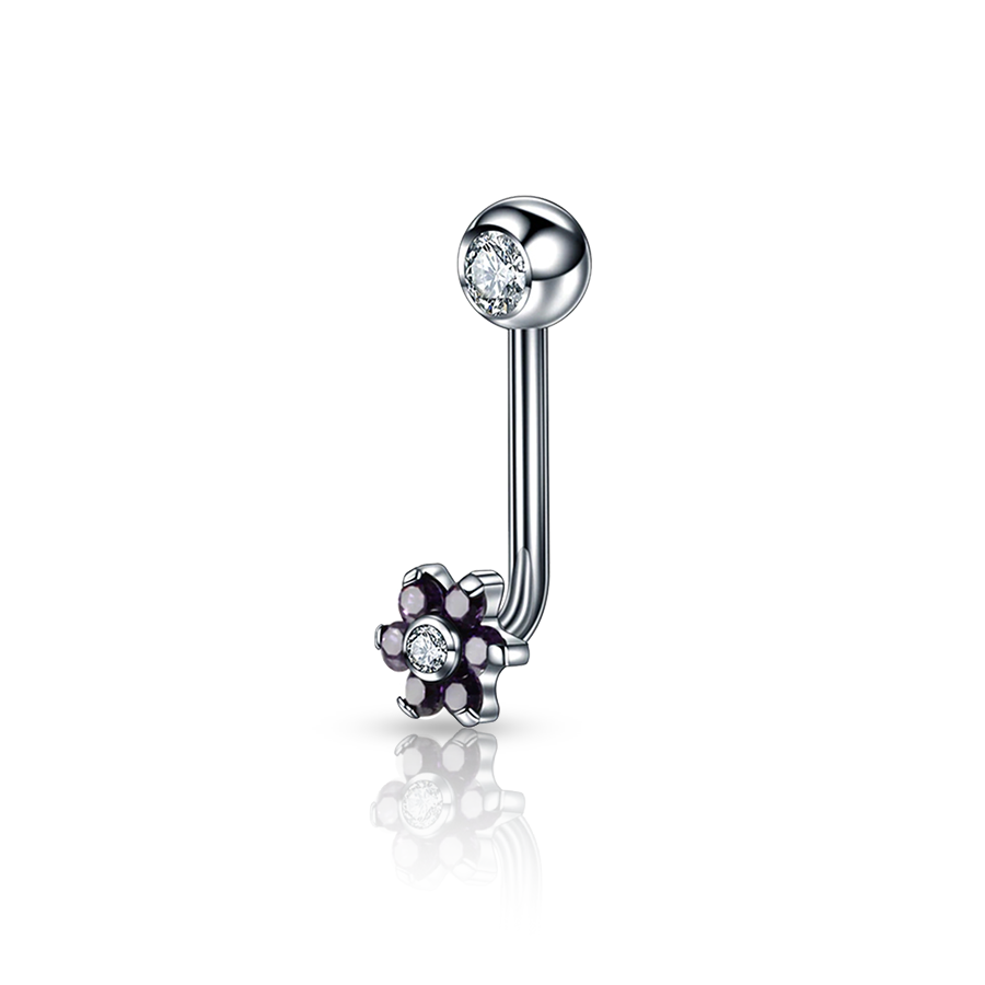 Flower Woman Intimate Piercing Purple